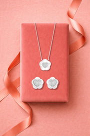 Star Heart Solitaire Pendant Set