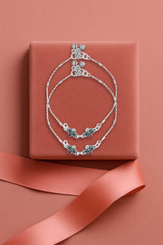 Oxidised Velour Anklet