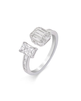 Solitaire Ivy Halo Ring