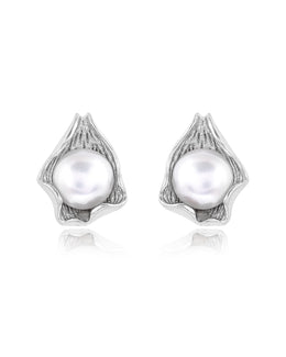 Pearl Winged Petal Studs