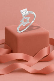 Solitaire Star Ring
