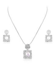 Pearl Quadrant Pendant Set
