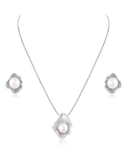 Pearl Contour Pendant Set