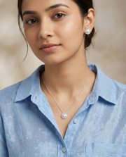 Pearl Enclosed Pendant Set