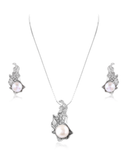 Organic Pearl Setting Pendant Set