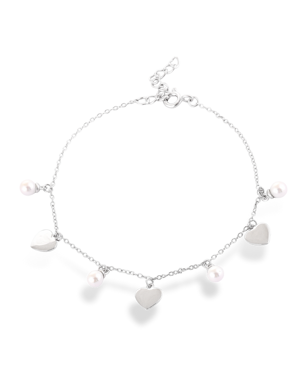 Heart Pearl Bracelet
