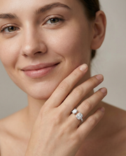 Solitaire Ivy Halo Ring