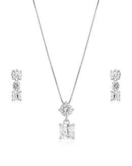 Dual Solitaire Pendant Set