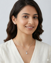 Essential Round Solitaire Pendant Set