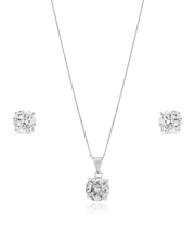 Round Solitaire Pendant set