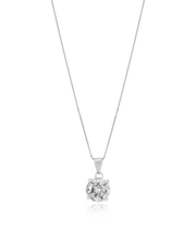 Round Solitaire Pendant set