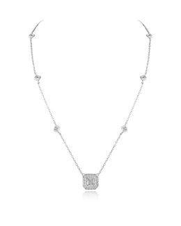 Halo Solitaire Necklace