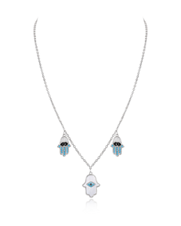 Silhouette Evil Eye Necklace