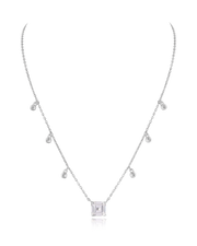 Square Solitaire Necklace