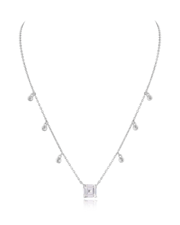Square Solitaire Necklace