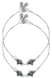 Oxidised Velour Anklet