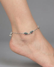Oxidised Velour Anklet