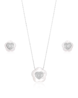 Star Heart Solitaire Pendant Set