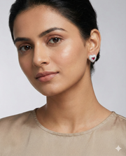 Ruby Heart Studs
