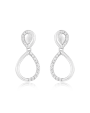 teardrop-shaped drop earrings