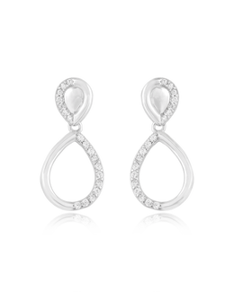 teardrop-shaped drop earrings