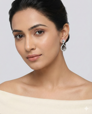 teardrop-shaped drop earrings