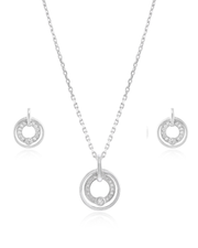 Interlinked Circle Pendant Set