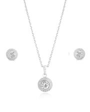 Classic Round Solitaire pendant set