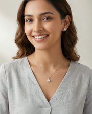 Classic Round Solitaire pendant set