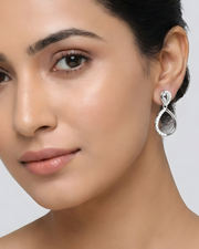 teardrop-shaped drop earrings