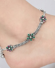 Oxidised Cadence Anklet