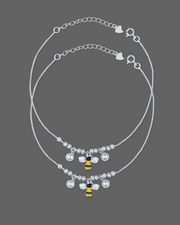 Koura Busy Bee Silver Anklet
