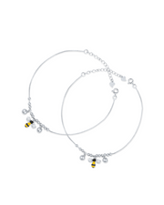 Koura Busy Bee Silver Anklet
