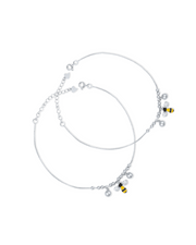 Koura Busy Bee Silver Anklet